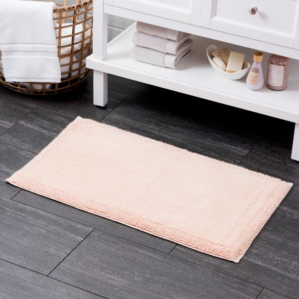 Highly Absorbent Welhome 100% Turkish Cotton Bathroom Rug White Hotel Spa Collection Luxurious 21x 34 Soft & Thick 